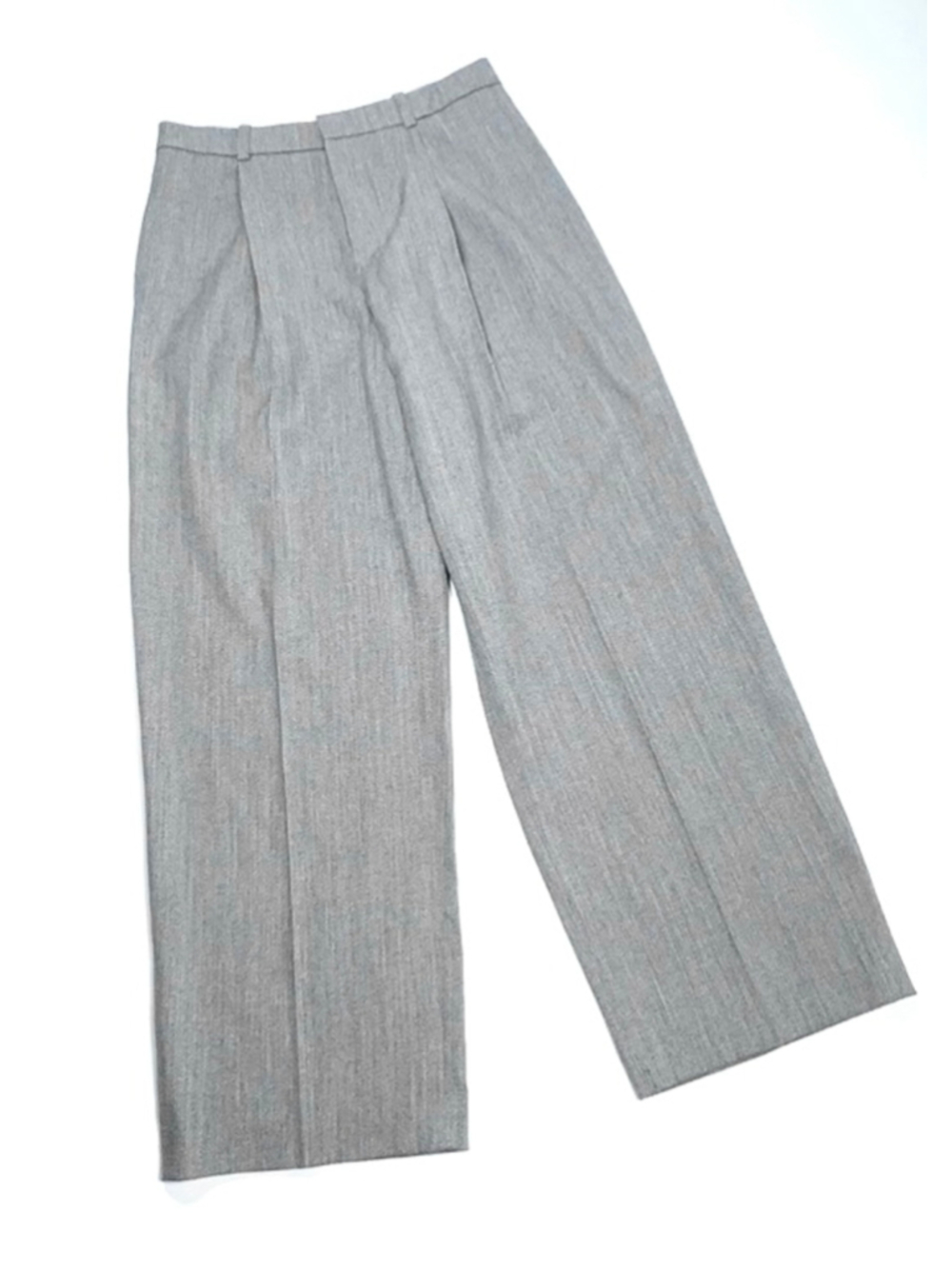 Vince Womans Trausers Wool Blend Pleated Pants Grey Size 8 Wool Viscose Tailored - Picture 2 of 11